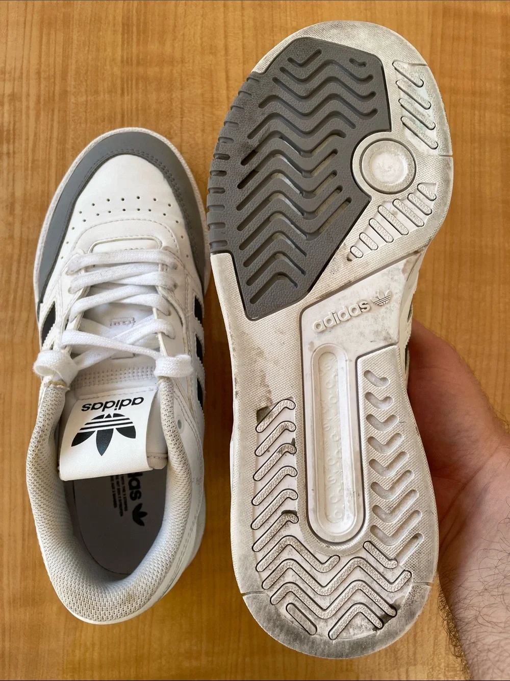 Adidas Men’s Drop Step White and Gray Low-Top Sneakers Size 6